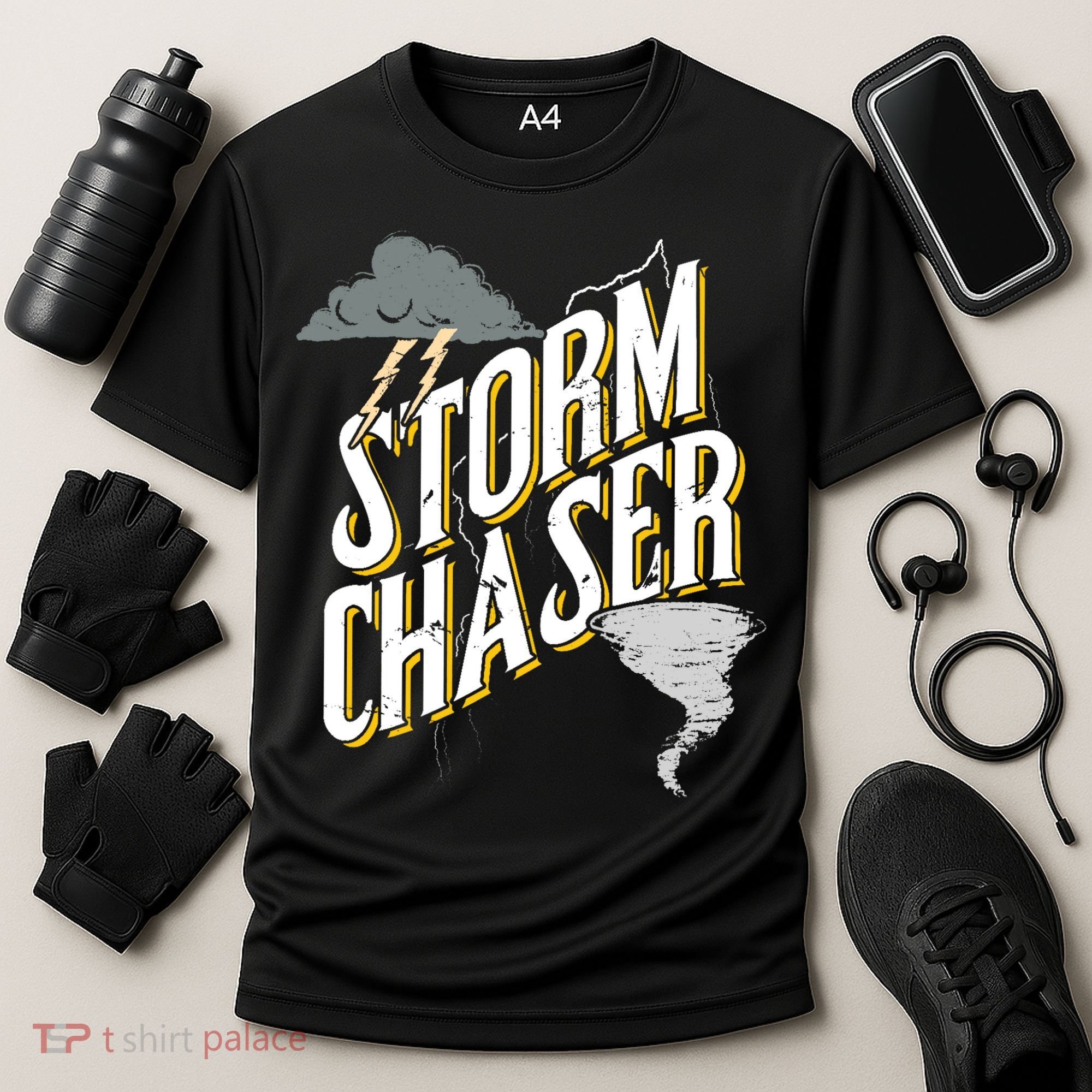 Storm Chaser Lightning | Tornado Hurricane | Storm Chasing Cooling Performance Crew T-Shirt