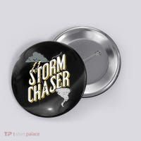 Storm Chaser Lightning | Tornado Hurricane | Storm Chasing Button thumb 0