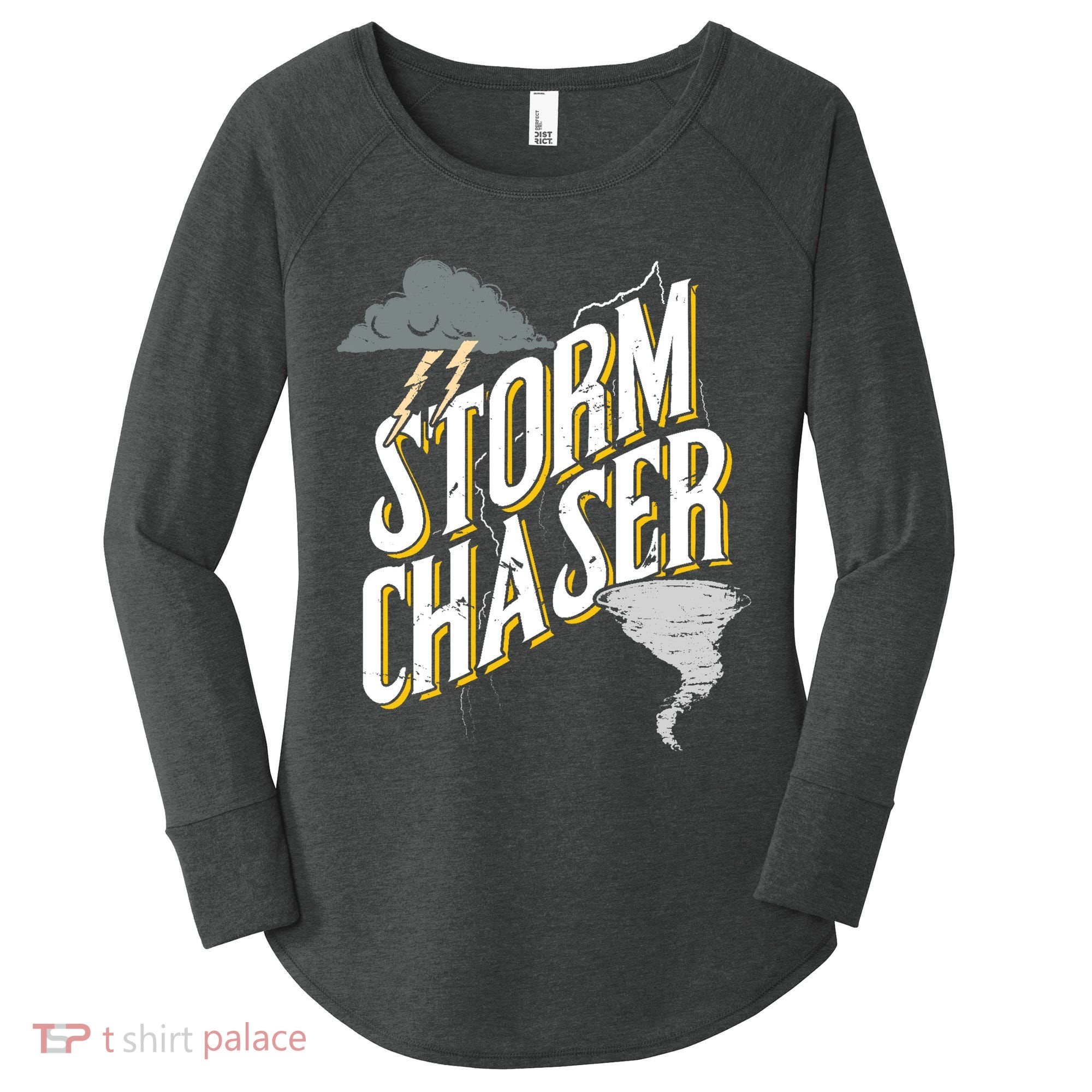 Storm Chaser Lightning | Tornado Hurricane | Storm Chasing Women's Perfect Tri Tunic Long Sleeve Shirt