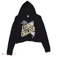 Storm Chaser Lightning | Tornado Hurricane | Storm Chasing Crop Fleece Hoodie thumb 0