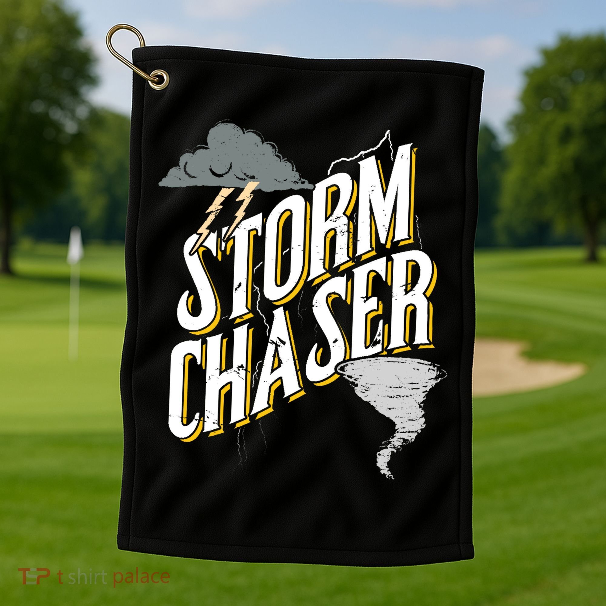 Storm Chaser Lightning | Tornado Hurricane | Storm Chasing Golf Towel