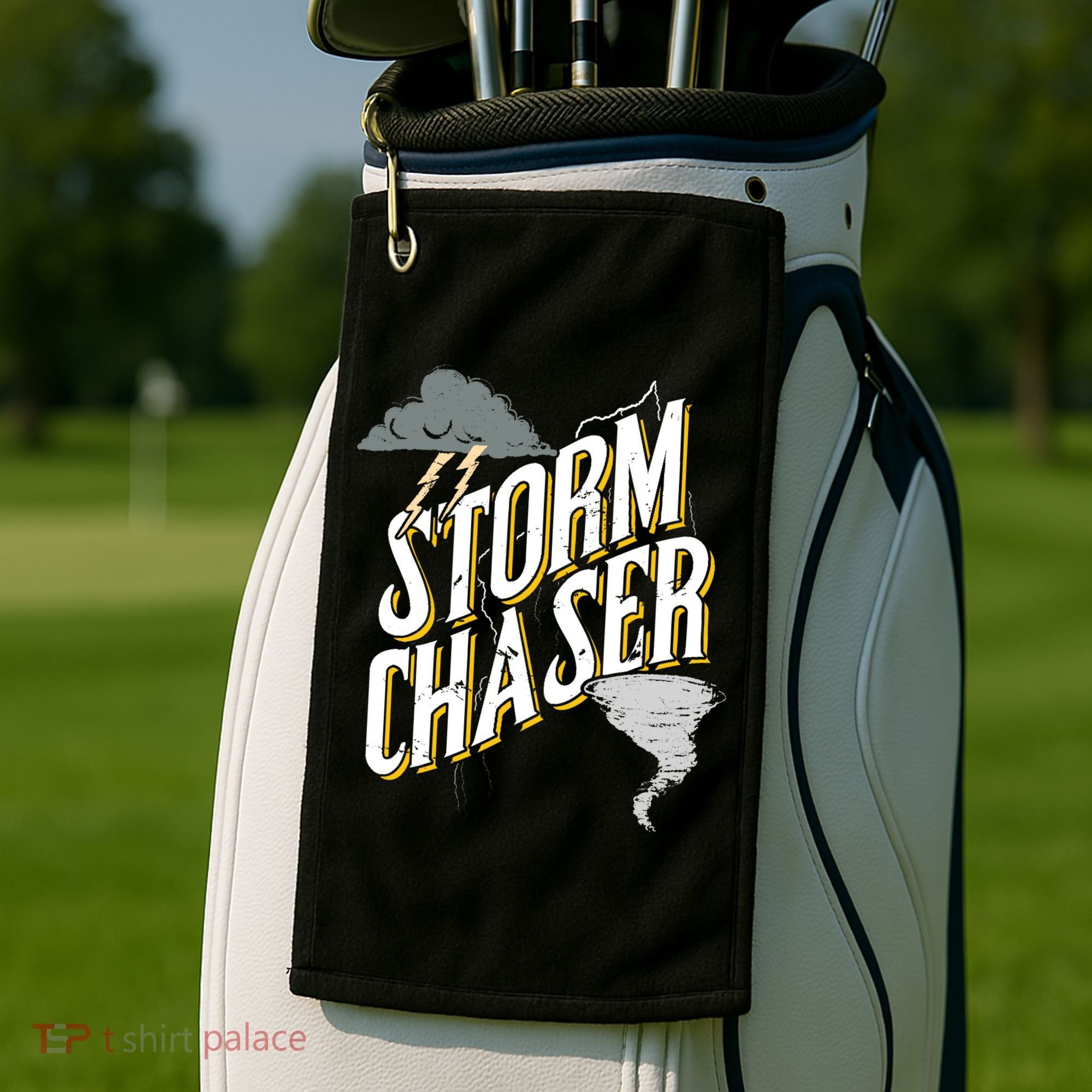 Storm Chaser Lightning | Tornado Hurricane | Storm Chasing Golf Towel