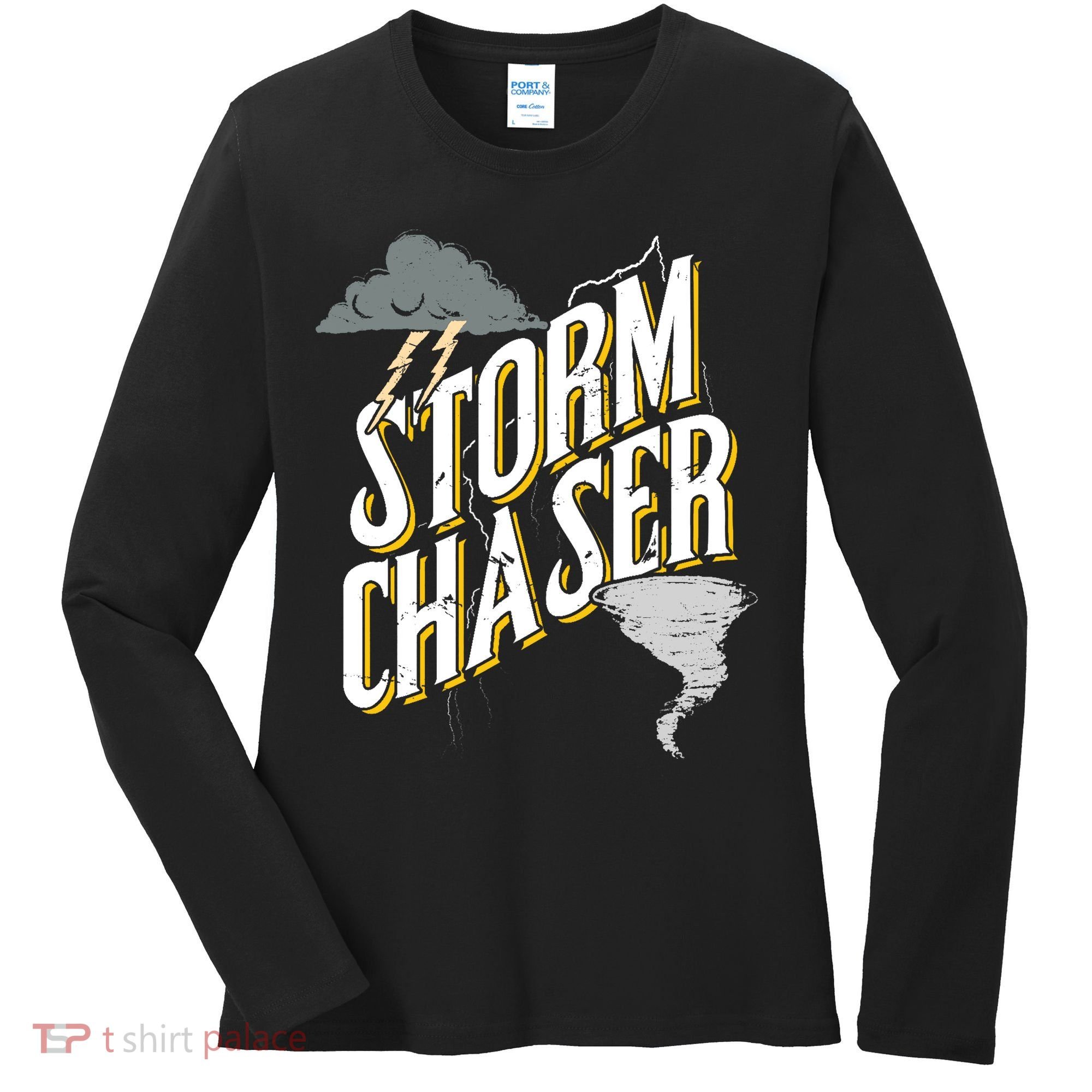 Storm Chaser Lightning | Tornado Hurricane | Storm Chasing Women's Long Sleeve Shirt