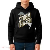Storm Chaser Lightning | Tornado Hurricane | Storm Chasing Kids Hoodie thumb 4