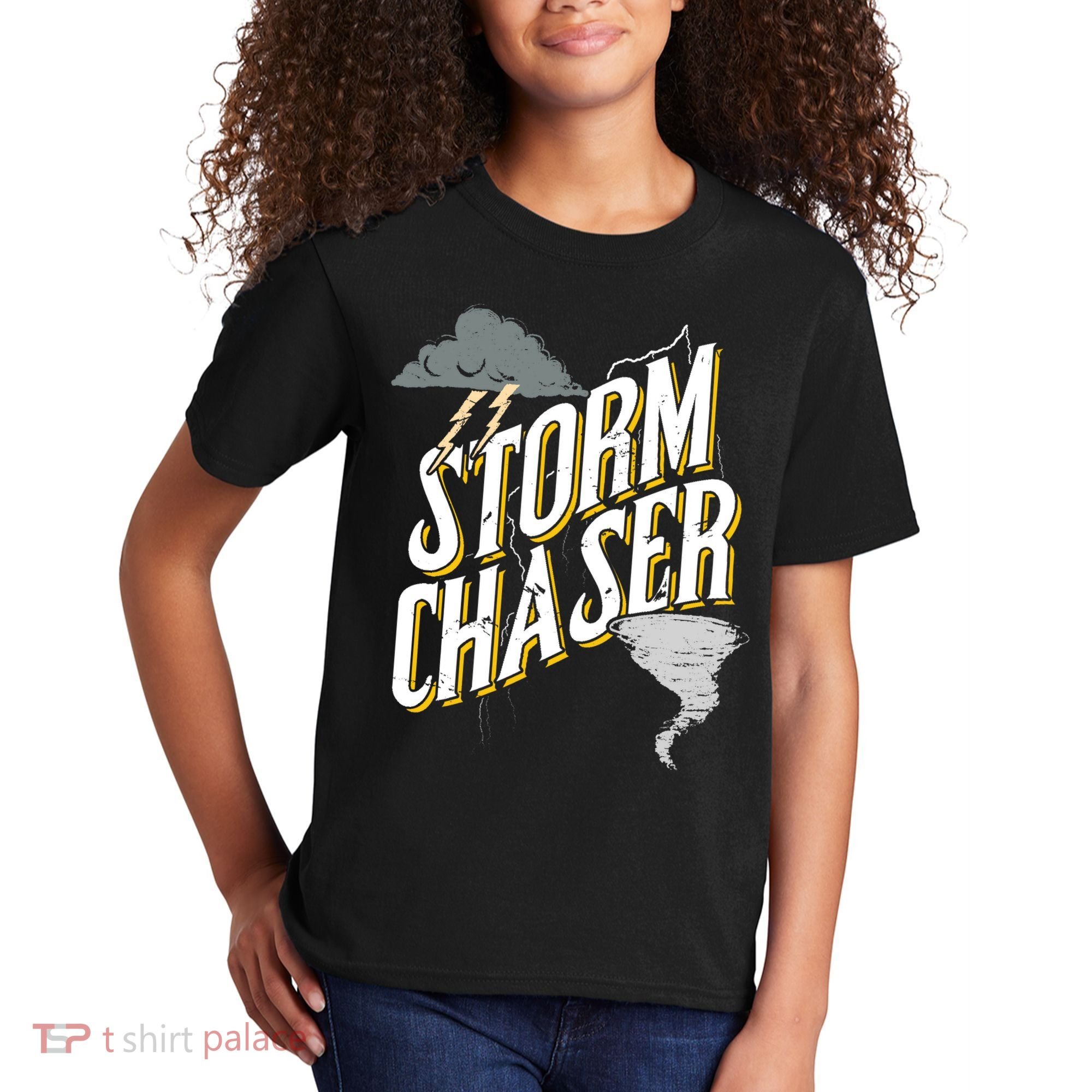 Storm Chaser Lightning | Tornado Hurricane | Storm Chasing Kids T-Shirt
