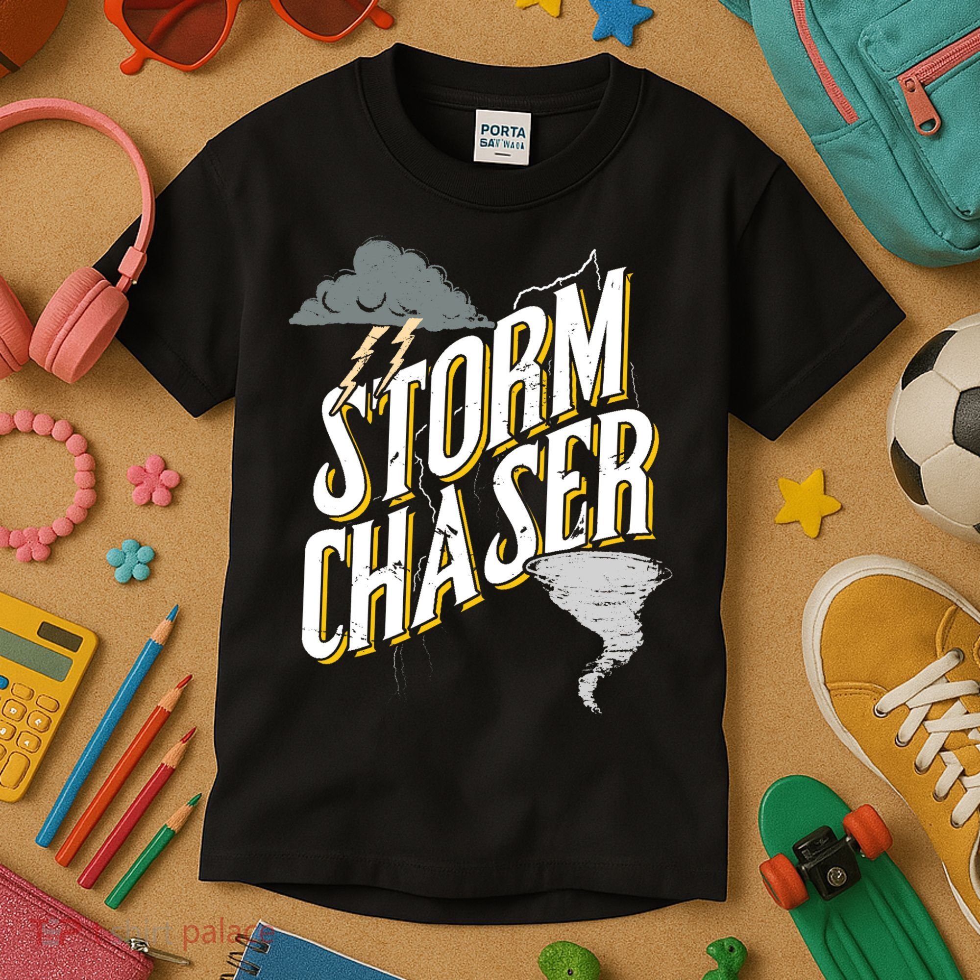 Storm Chaser Lightning | Tornado Hurricane | Storm Chasing Kids T-Shirt