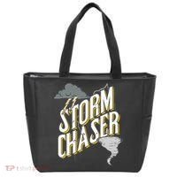 Storm Chaser Lightning | Tornado Hurricane | Storm Chasing Tote Bag thumb 0