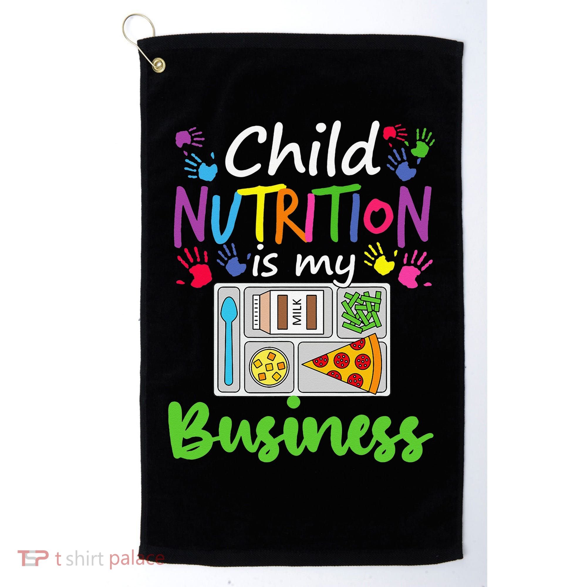 School Cafeteria Lunch Lady Child Nutrition Is My Business Golf Towel