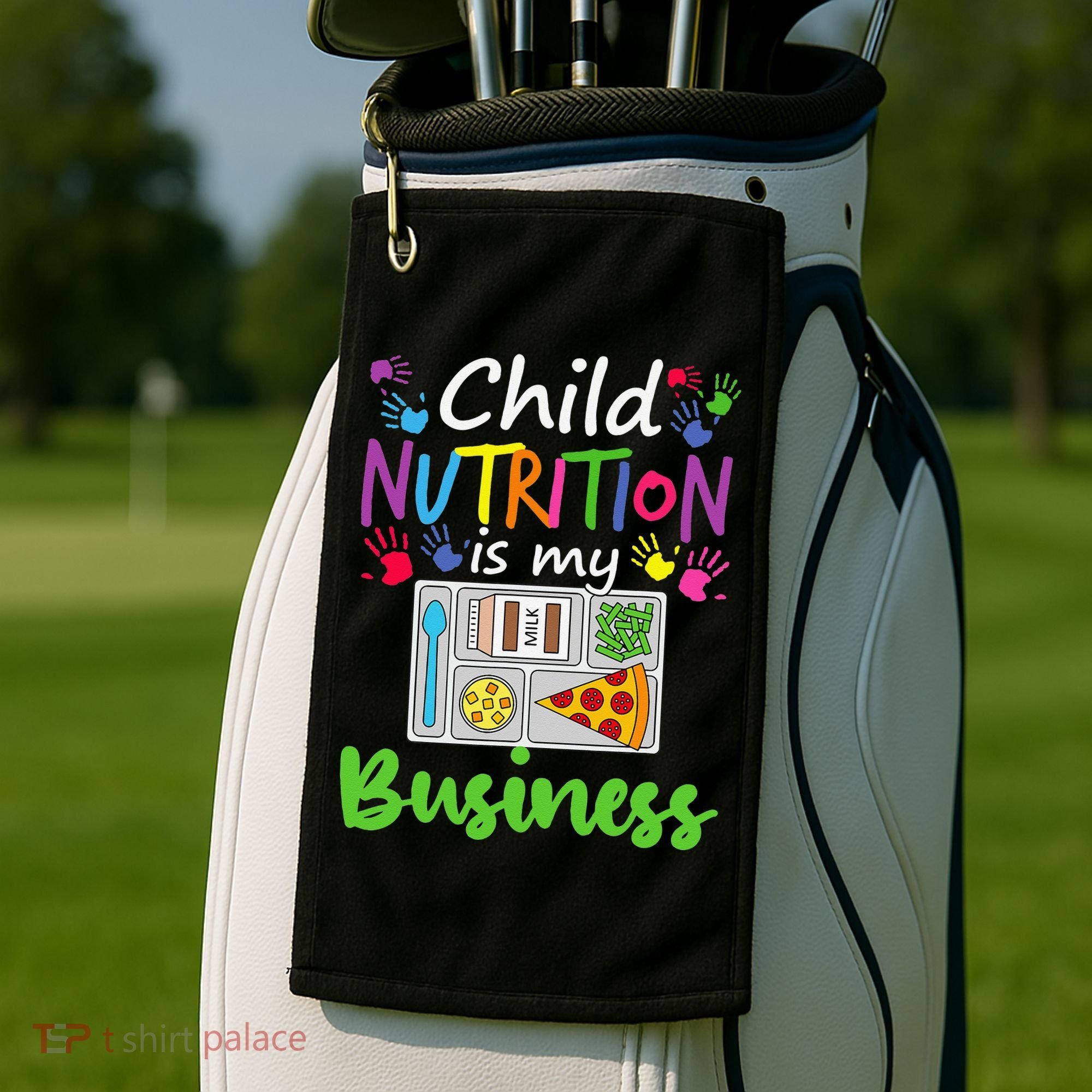 School Cafeteria Lunch Lady Child Nutrition Is My Business Golf Towel