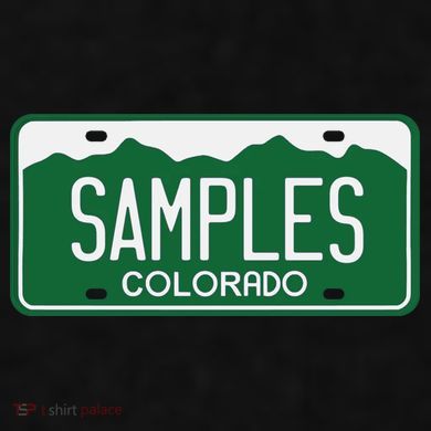 Samples Colorado License Plate Ladies PosiCharge Tri-Blend Wicking Tank