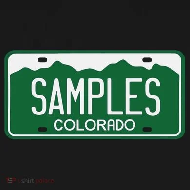 Samples Colorado License Plate Button