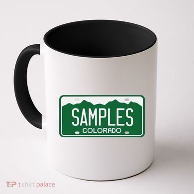 Samples Colorado License Plate Coffee Mug