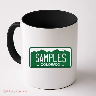 Samples Colorado License Plate Coffee Mug