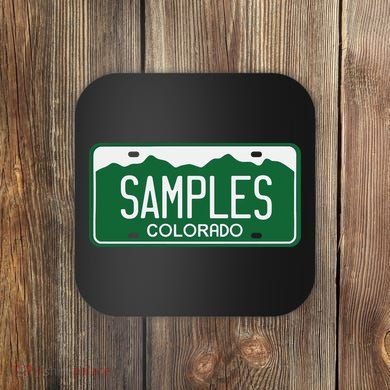 Samples Colorado License Plate Coaster