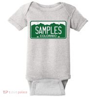 Samples Colorado License Plate Baby Bodysuit thumb 0