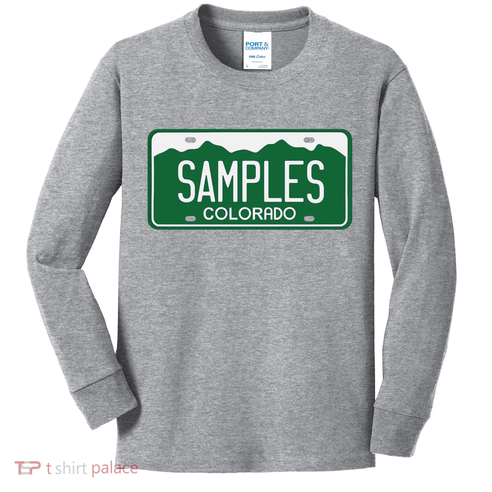 Samples Colorado License Plate Kids Long Sleeve Shirt