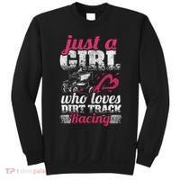 Sprint Car Lover Just A Girl Who Loves Dirt Track Racing Sweatshirt thumb 0