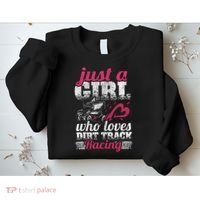 Sprint Car Lover Just A Girl Who Loves Dirt Track Racing Sweatshirt thumb 2
