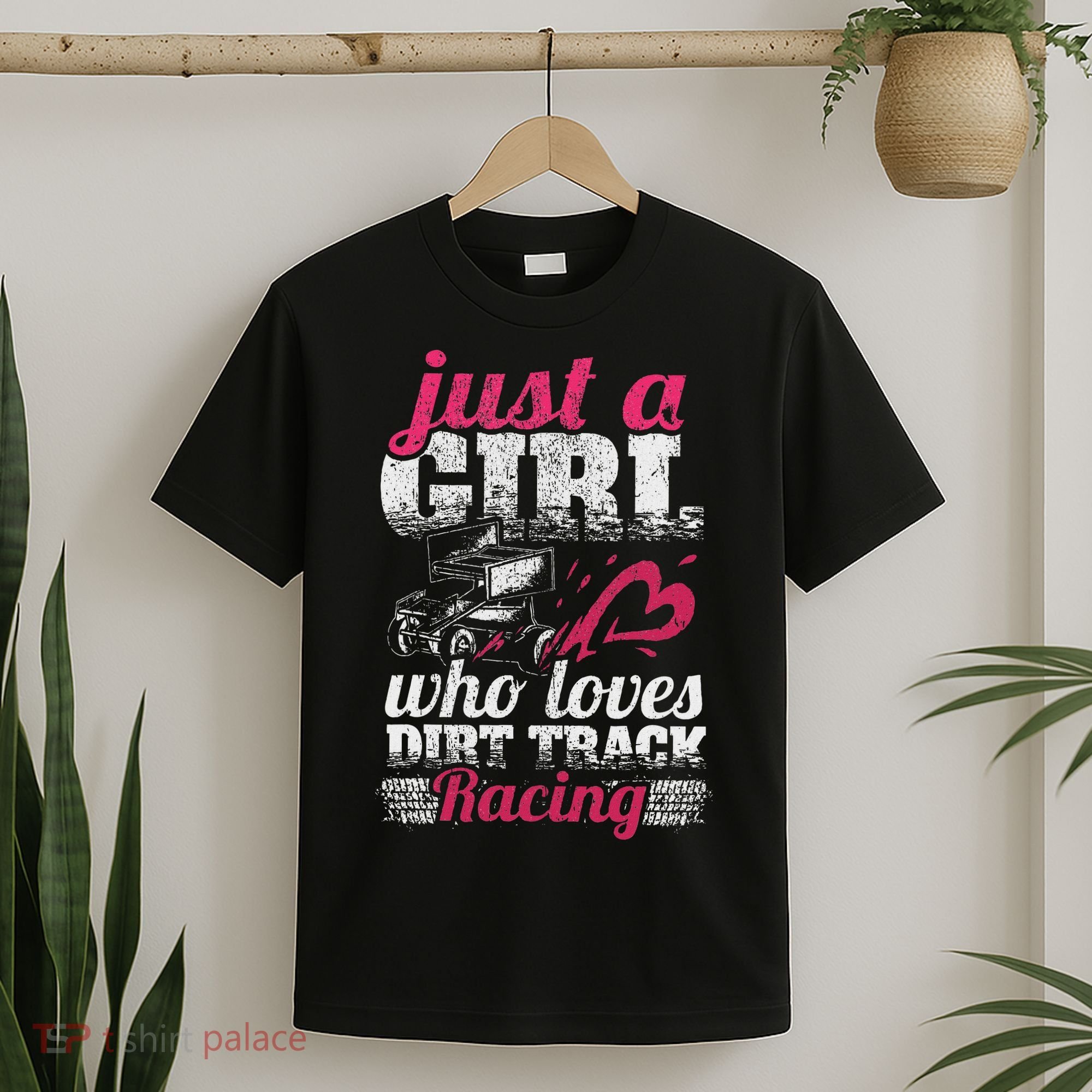 Sprint Car Lover Just A Girl Who Loves Dirt Track Racing T-Shirt