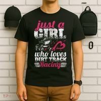 Sprint Car Lover Just A Girl Who Loves Dirt Track Racing T-Shirt thumb 6
