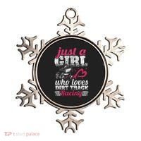 Sprint Car Lover Just A Girl Who Loves Dirt Track Racing Ornament thumb 0