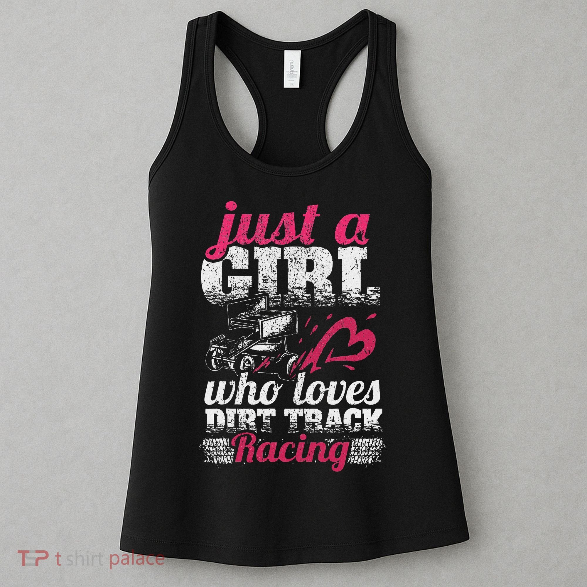 Sprint Car Lover Just A Girl Who Loves Dirt Track Racing Women's Tank Top