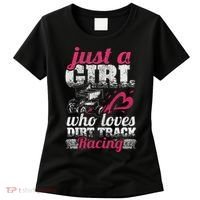 Sprint Car Lover Just A Girl Who Loves Dirt Track Racing Women's T-Shirt thumb 0