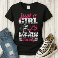 Sprint Car Lover Just A Girl Who Loves Dirt Track Racing Women's T-Shirt thumb 3