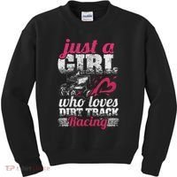 Sprint Car Lover Just A Girl Who Loves Dirt Track Racing Kids Sweatshirt thumb 0
