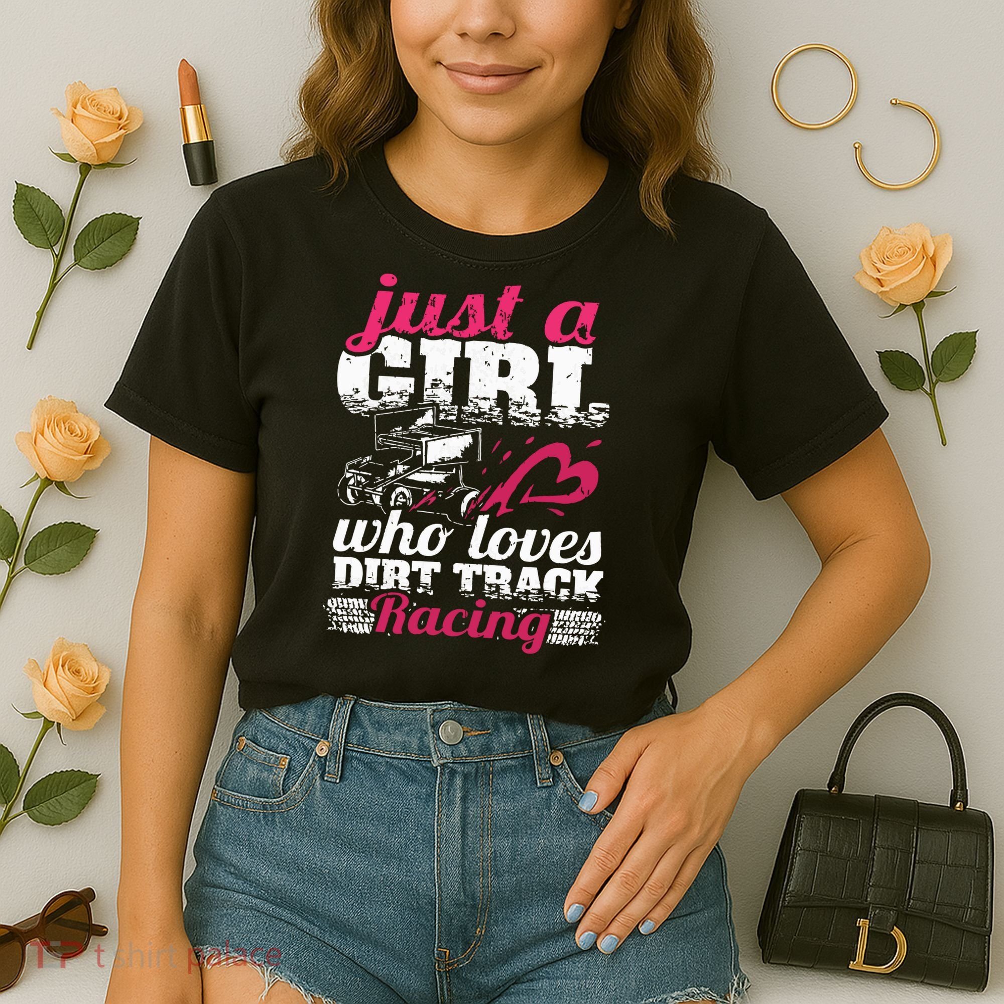 Sprint Car Lover Just A Girl Who Loves Dirt Track Racing Comfort Colors Boxy T-Shirt
