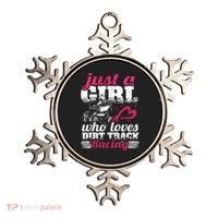 Sprint Car Lover Just A Girl Who Loves Dirt Track Racing Ornament thumb 0