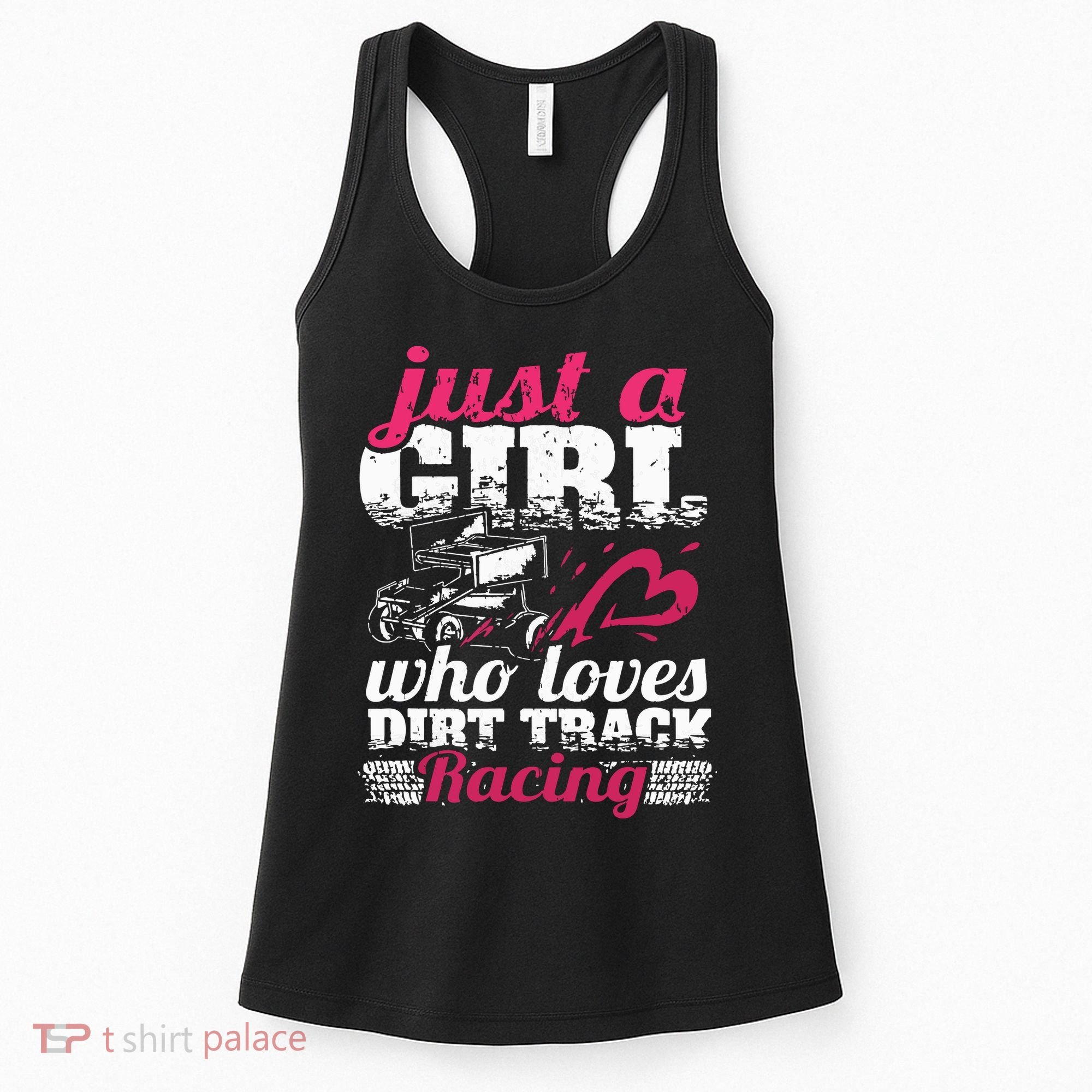 Sprint Car Lover Just A Girl Who Loves Dirt Track Racing Women's Tank Top