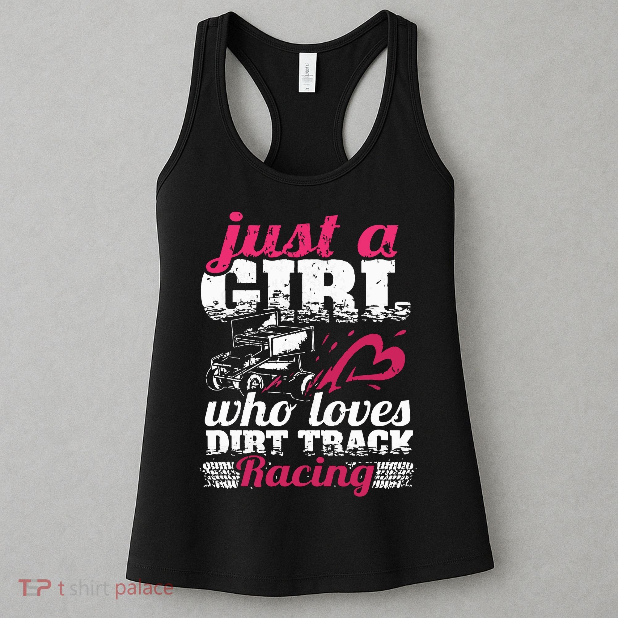 Sprint Car Lover Just A Girl Who Loves Dirt Track Racing Women's Tank Top