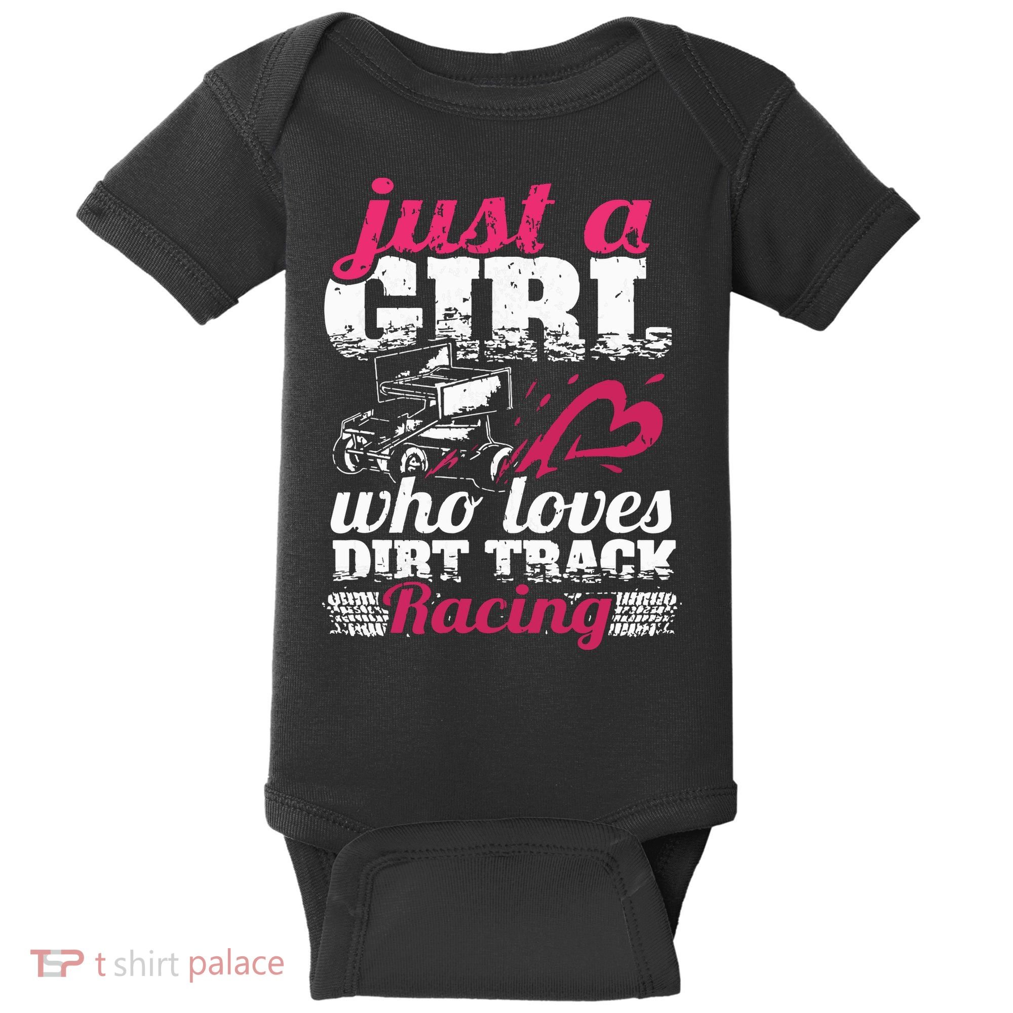 Sprint Car Lover Just A Girl Who Loves Dirt Track Racing Baby Bodysuit