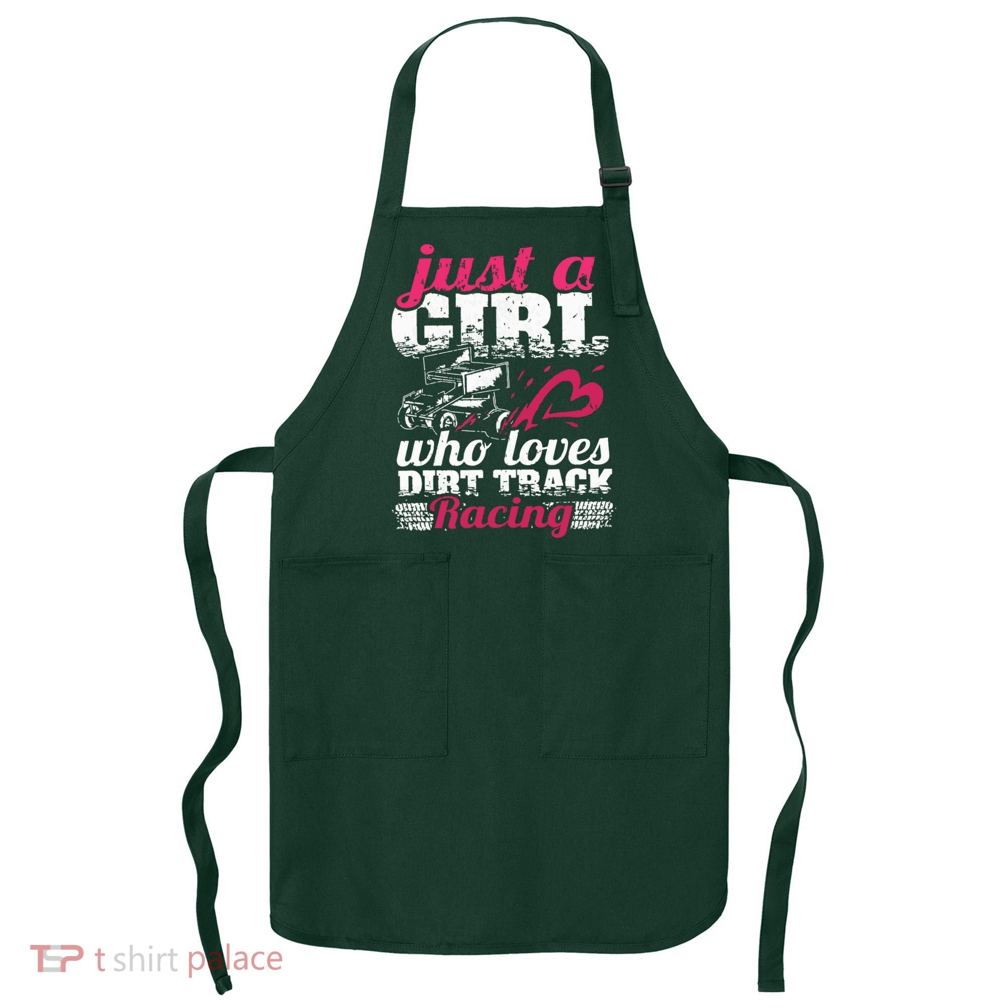 Sprint Car Lover Just A Girl Who Loves Dirt Track Racing Apron