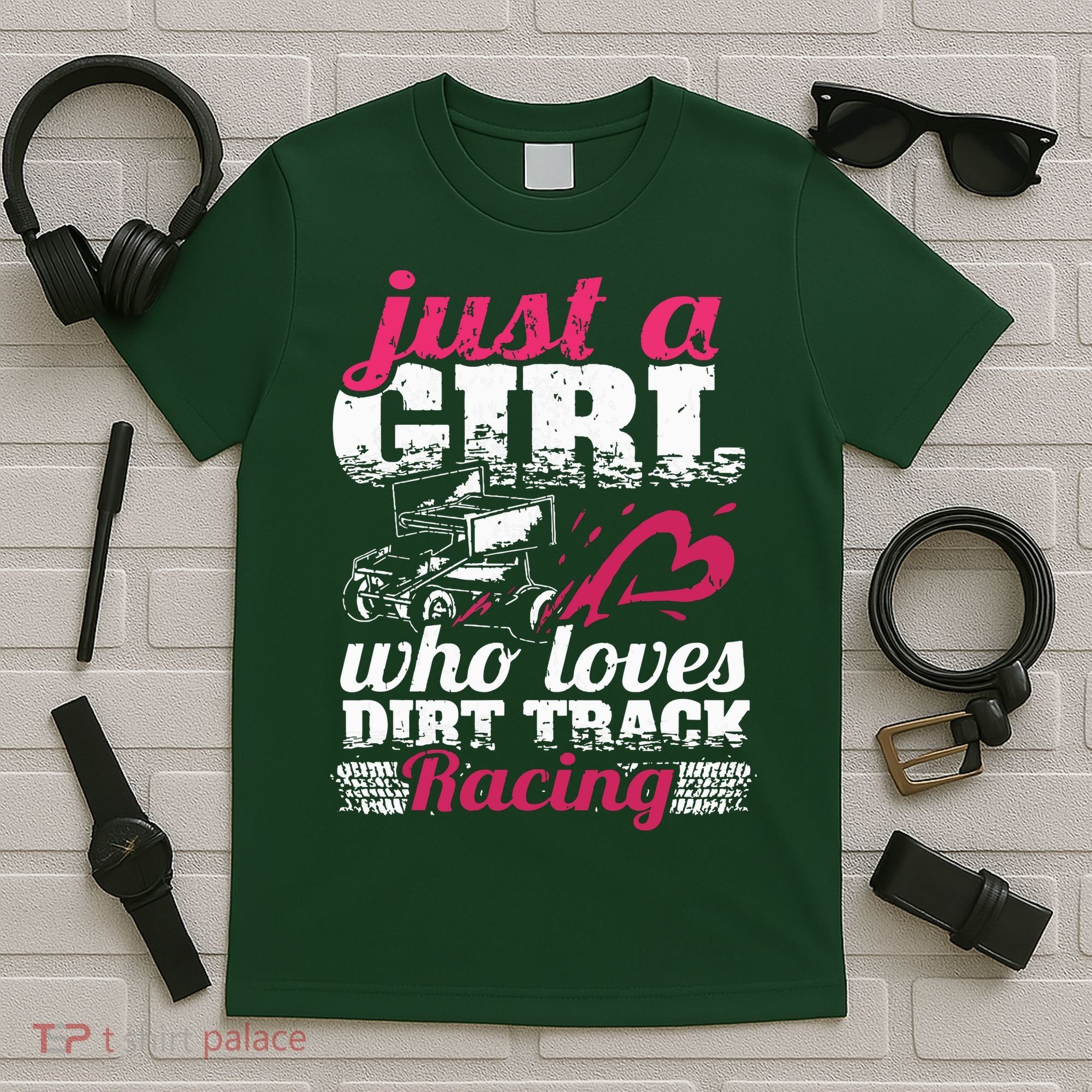Sprint Car Lover Just A Girl Who Loves Dirt Track Racing T-Shirt