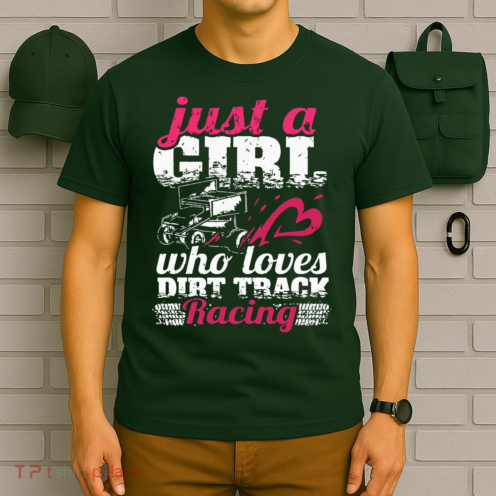 Sprint Car Lover Just A Girl Who Loves Dirt Track Racing T-Shirt