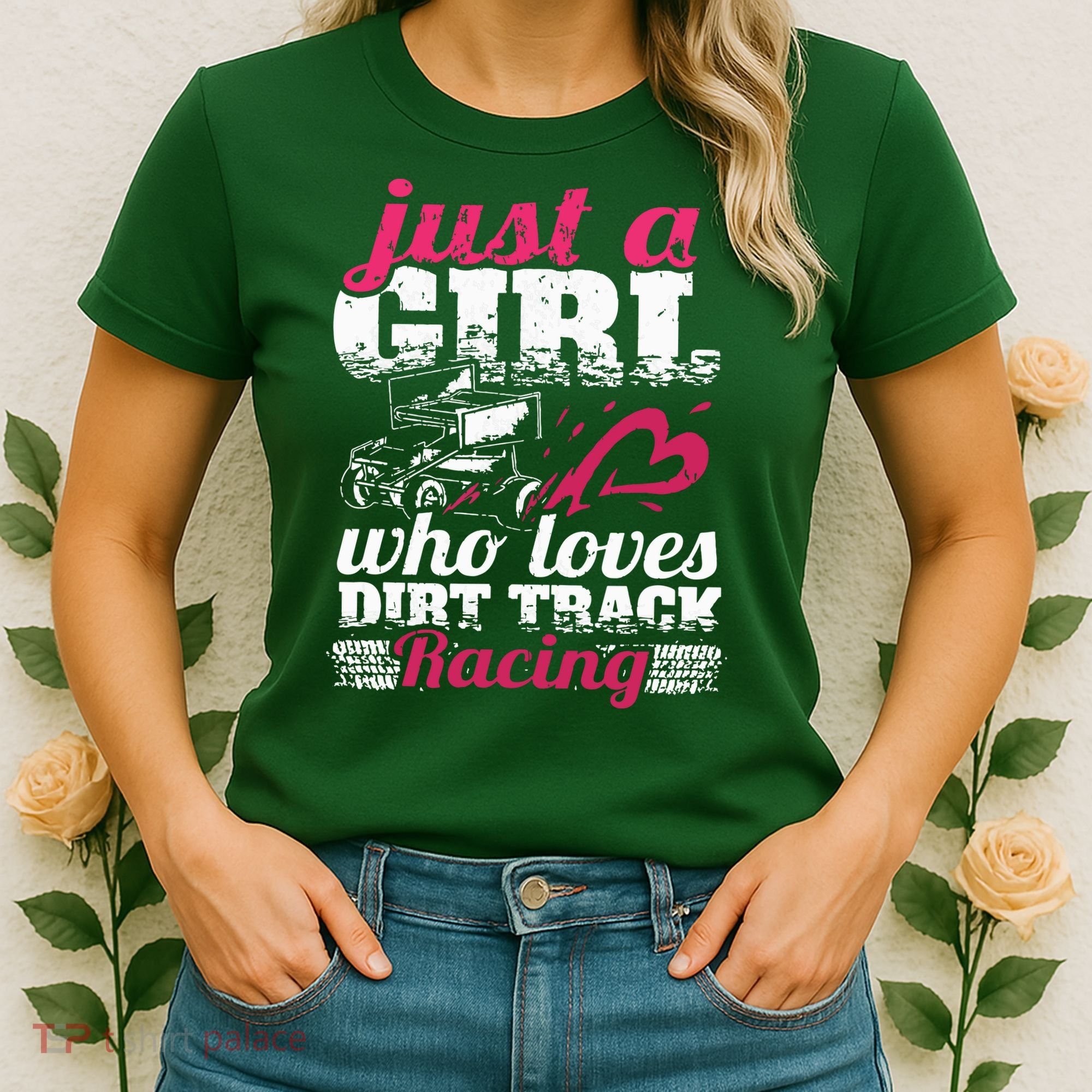 Sprint Car Lover Just A Girl Who Loves Dirt Track Racing Women's T-Shirt