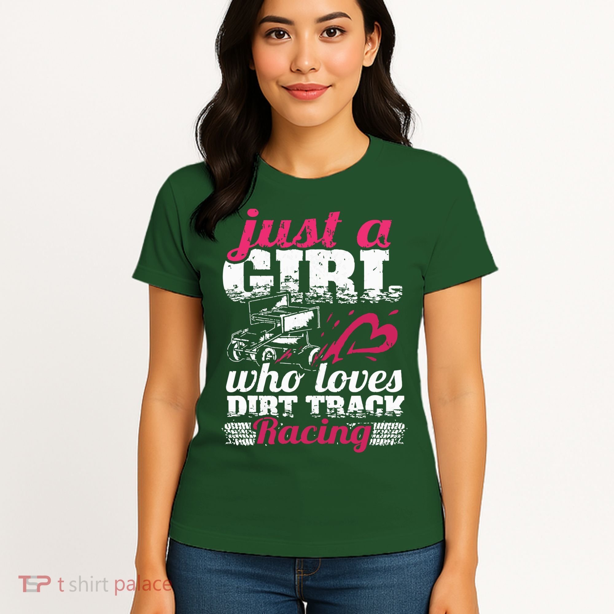 Sprint Car Lover Just A Girl Who Loves Dirt Track Racing Women's T-Shirt