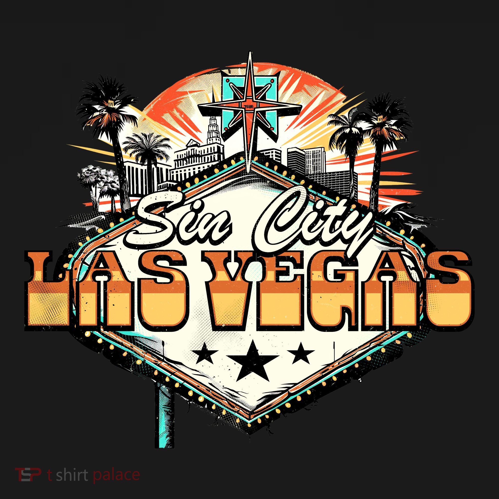 Sin City Las Vegas Pom Pom 12in Knit Beanie