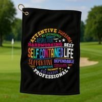 Self Contained Life Teacher Appreciation Week Back To School Golf Towel thumb 1