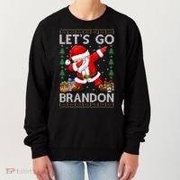 Santa Claus Let’s Go Braden Brandon Christmas Ugly Sweater Cool Gift Women's Sweatshirt thumb 0