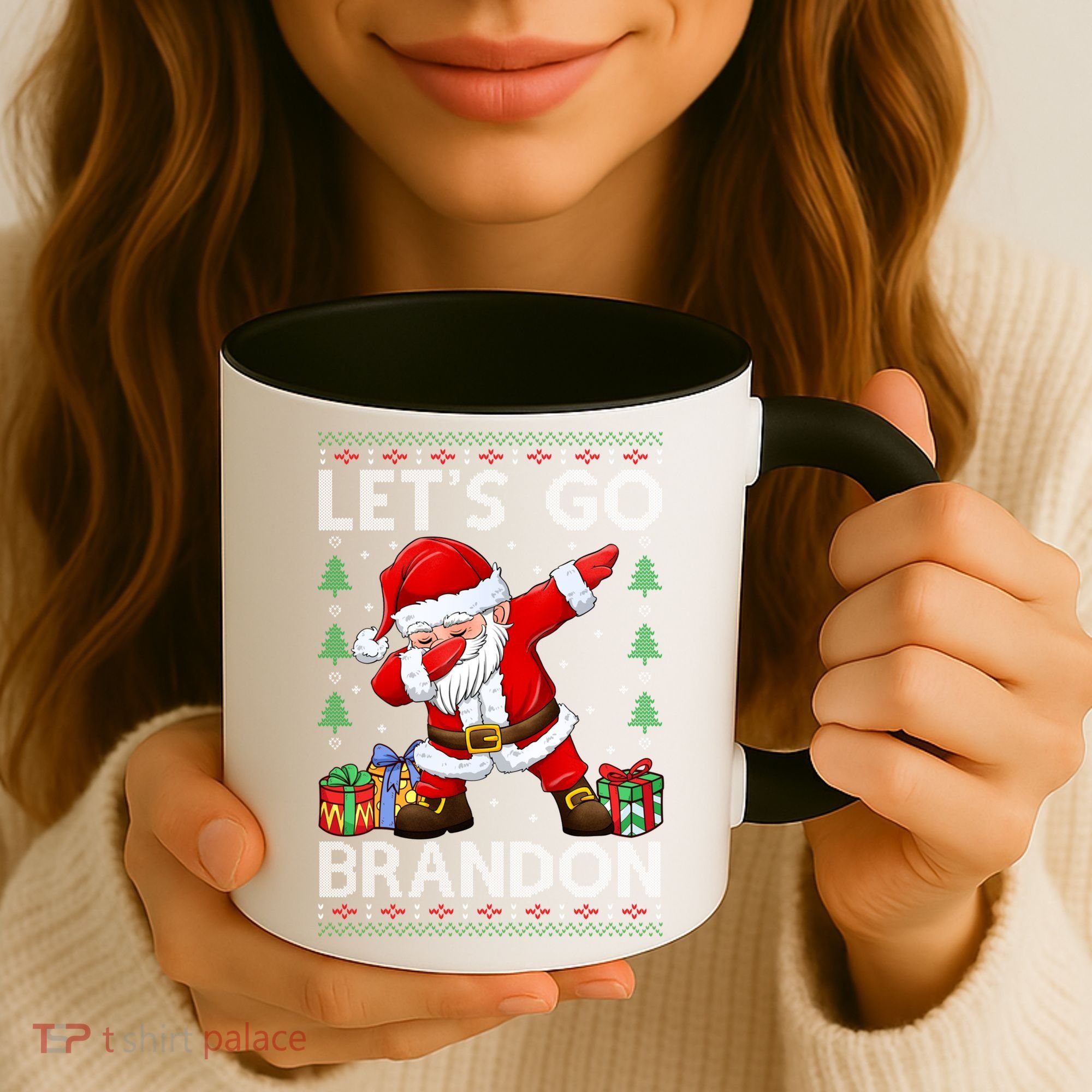 Santa Claus Let’s Go Braden Brandon Christmas Ugly Sweater Cool Gift Coffee Mug