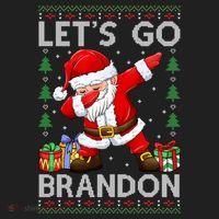 Santa Claus Let’s Go Braden Brandon Christmas Ugly Sweater Cool Gift Beanie thumb 2