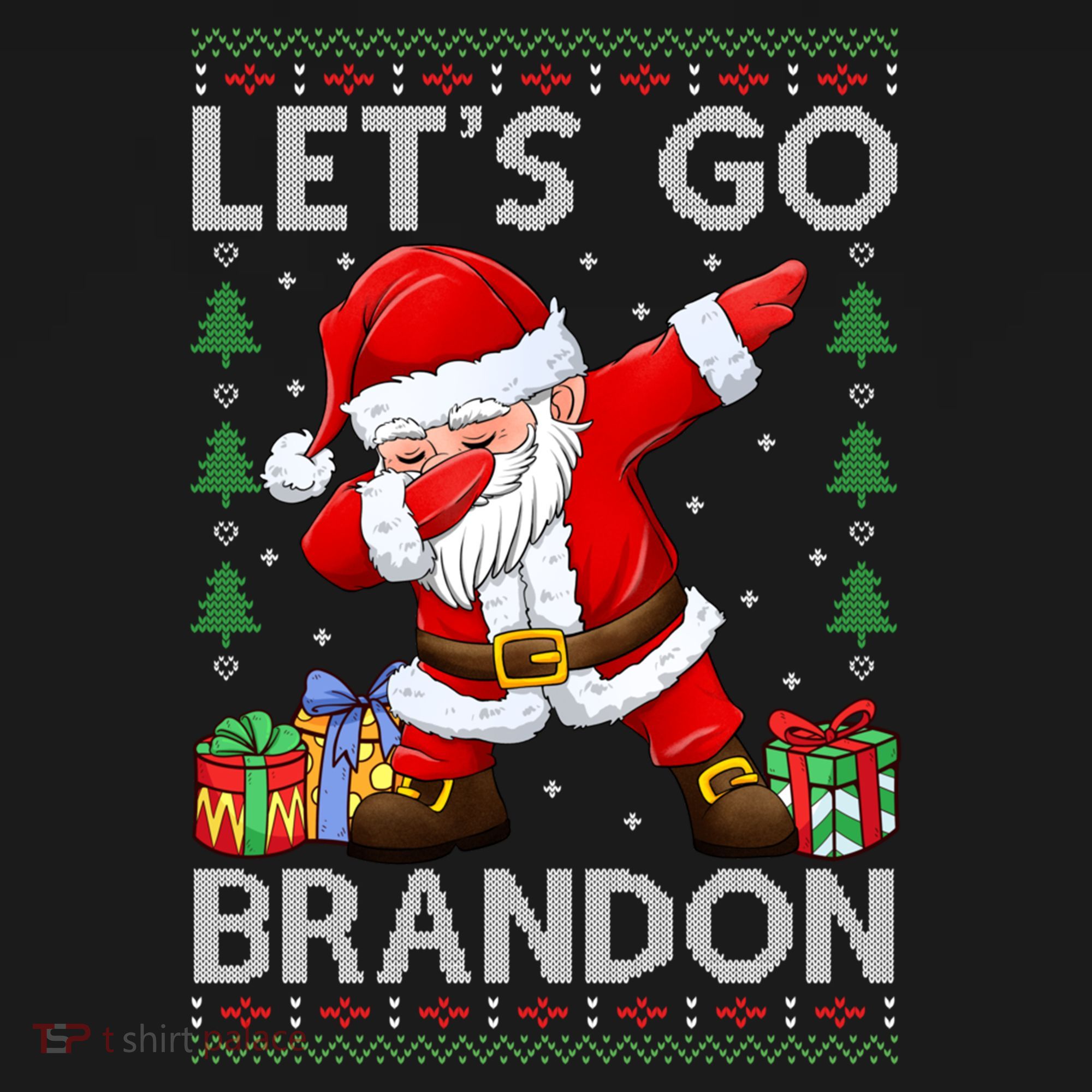 Santa Claus Let’s Go Braden Brandon Christmas Ugly Sweater Cool Gift Women's Hoodie