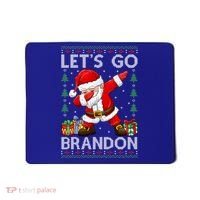 Santa Claus Let’s Go Braden Brandon Christmas Ugly Sweater Cool Gift Mousepad thumb 0