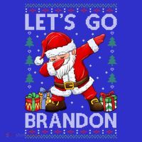 Santa Claus Let’s Go Braden Brandon Christmas Ugly Sweater Cool Gift Mousepad thumb 1