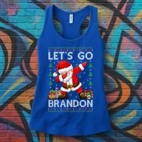 Santa Claus Let’s Go Braden Brandon Christmas Ugly Sweater Cool Gift Women's Tank Top thumb 3