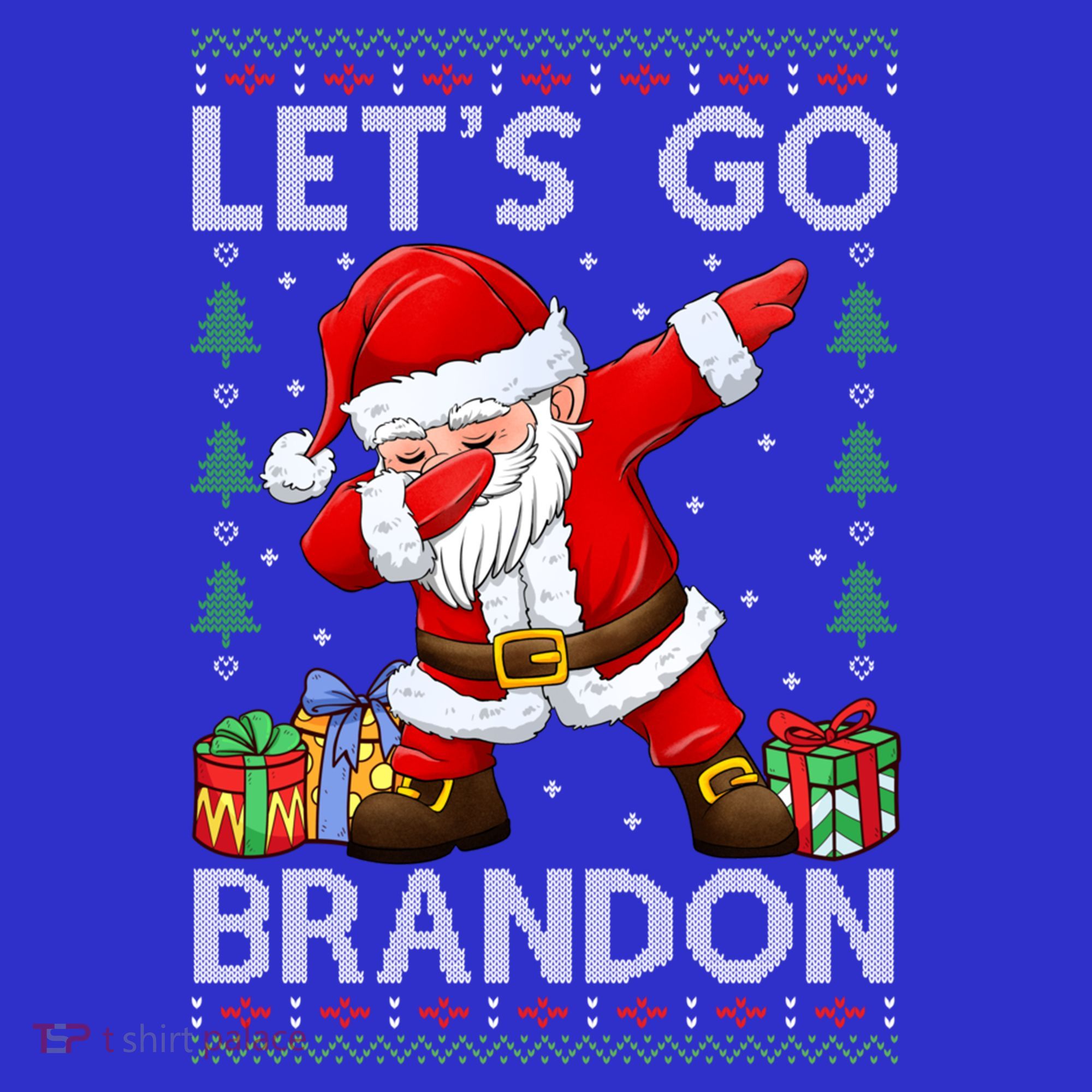 Santa Claus Let’s Go Braden Brandon Christmas Ugly Sweater Cool Gift Women's Tank Top