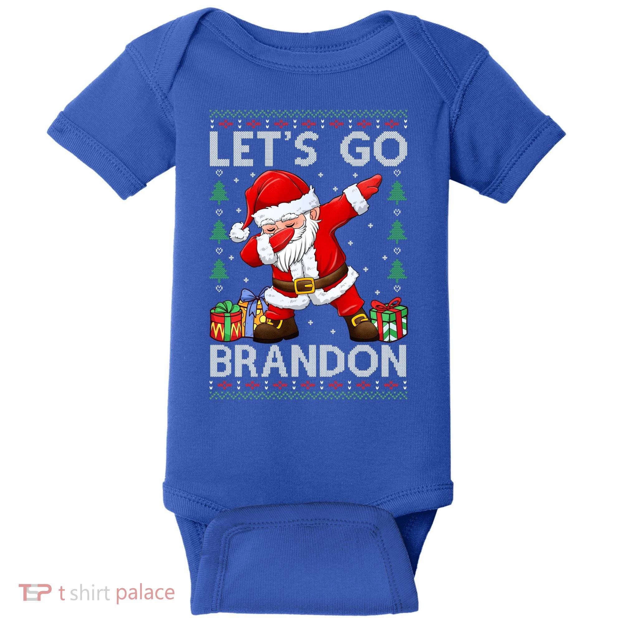 Santa Claus Let’s Go Braden Brandon Christmas Ugly Sweater Cool Gift Baby Bodysuit